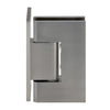 GEN044BN brushed nickel solid brass wall-mount shower hinge, offset back plate, fits 8-12mm (5/16-1/2") tempered glass.