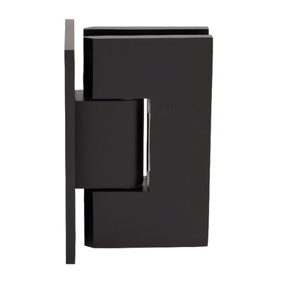 Oil-rubbed bronze Vienna positive-close shower hinge SKU V1E0670RB - solid brass wall-mount for 10-12mm tempered glass.