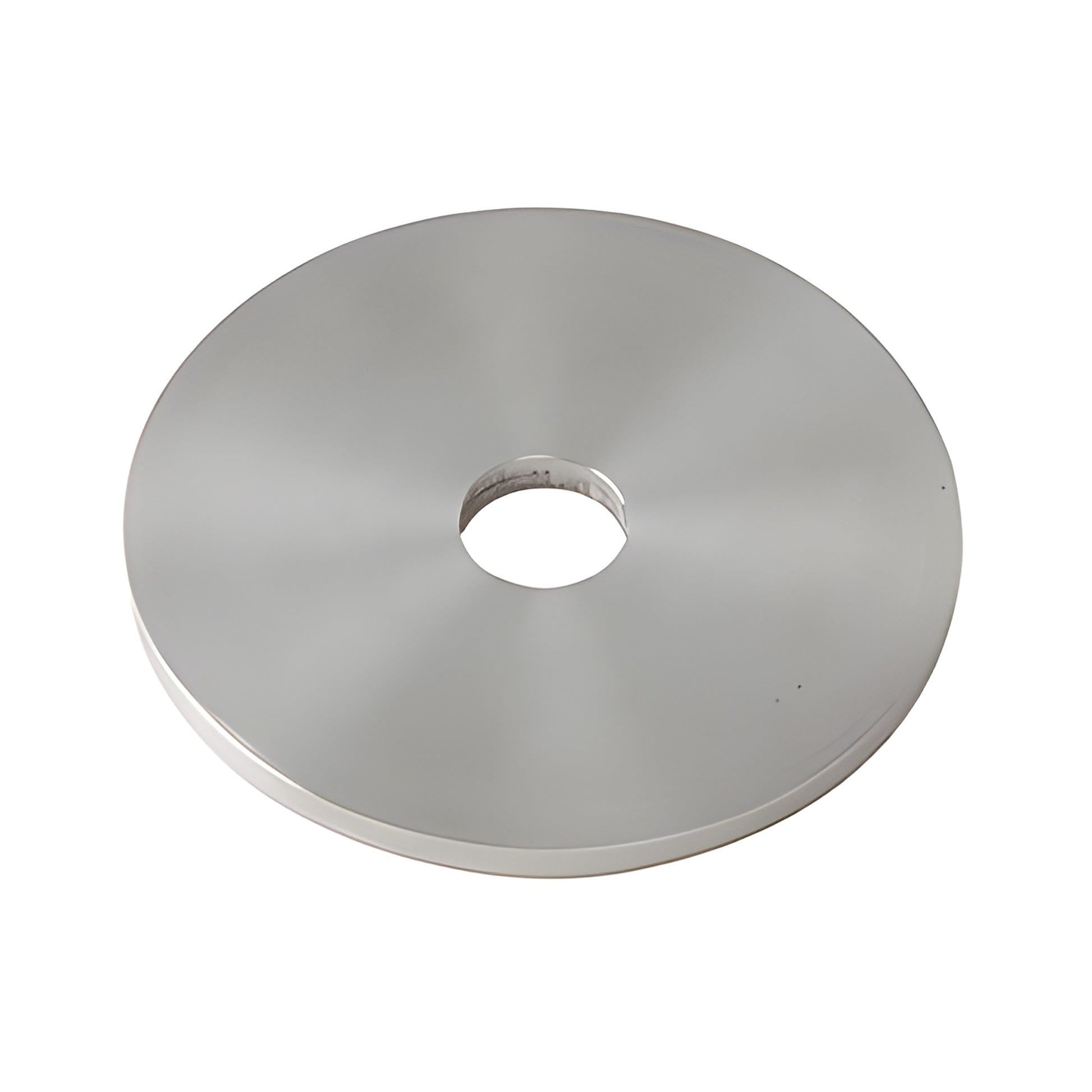 Brushed stainless steel 2" round spacer washer, 1/8" thick, 316 stainless, for RS0B standoffs (SKU RS0BS18BS)