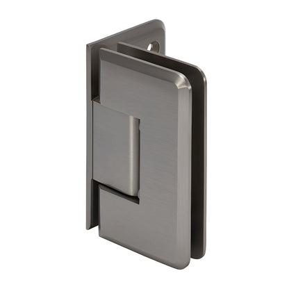 CRL Cologne shower hinge C0L544BN, brushed nickel solid brass pivot hinge for 3/8-1/2" tempered glass.