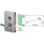 CRL Brushed Stainless 6x10 LH Center Door Lock Deadlatch Classroom