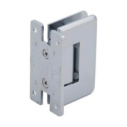 Polished chrome Pinnacle solid-brass shower hinge SKU P1N537CH, beveled, 5 pre-set, fits 8-12mm tempered glass.