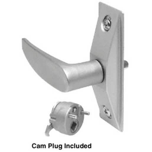 CRL Aluminum Left Hand Lever Handle - Durable, sleek design for secure door access.