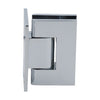 GEN337CH polished chrome adjustable Geneva shower door hinge, full back plate, solid brass, fits 8-12mm glass.
