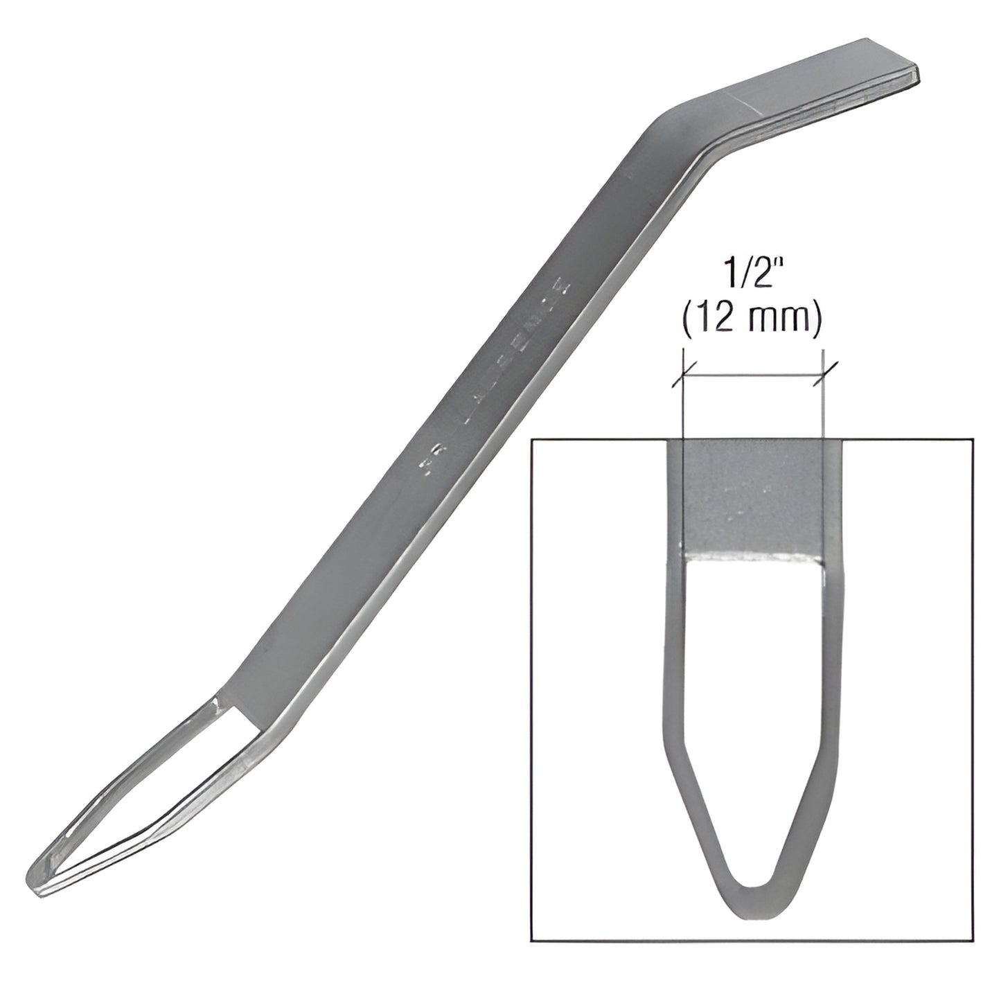 LT60 stainless steel locking strip tool for wide truck and van trim, heavy-duty, 1/2-inch tip