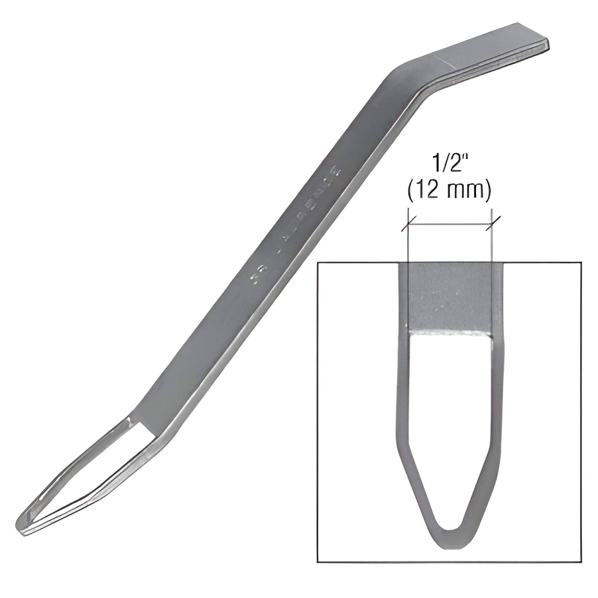 LT60 stainless steel locking strip tool for wide truck and van trim, heavy-duty, 1/2-inch tip