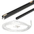 CRL 95 in Matte Black EZ-Adjust Shower Header Kit for Glass Door