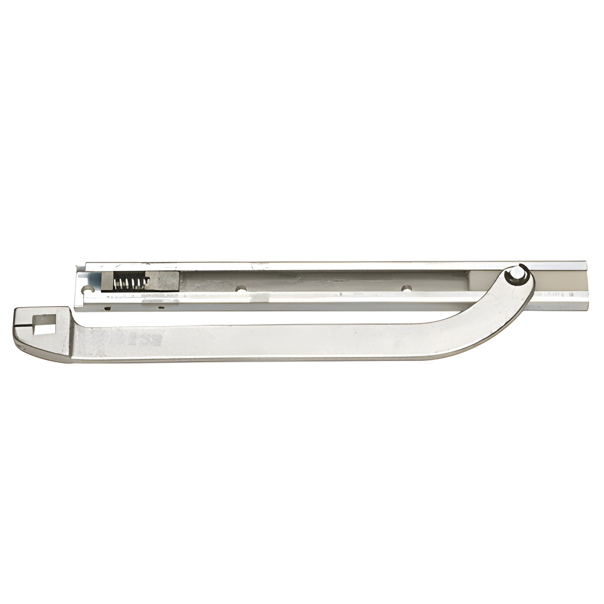 Aluminum shallow-depth offset arm and slide-track assembly for doors, 12-7/8 in (SKU 201134LC628)