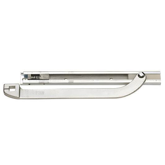 Aluminum shallow-depth offset arm and slide-track assembly for doors, 12-7/8 in (SKU 201134LC628)