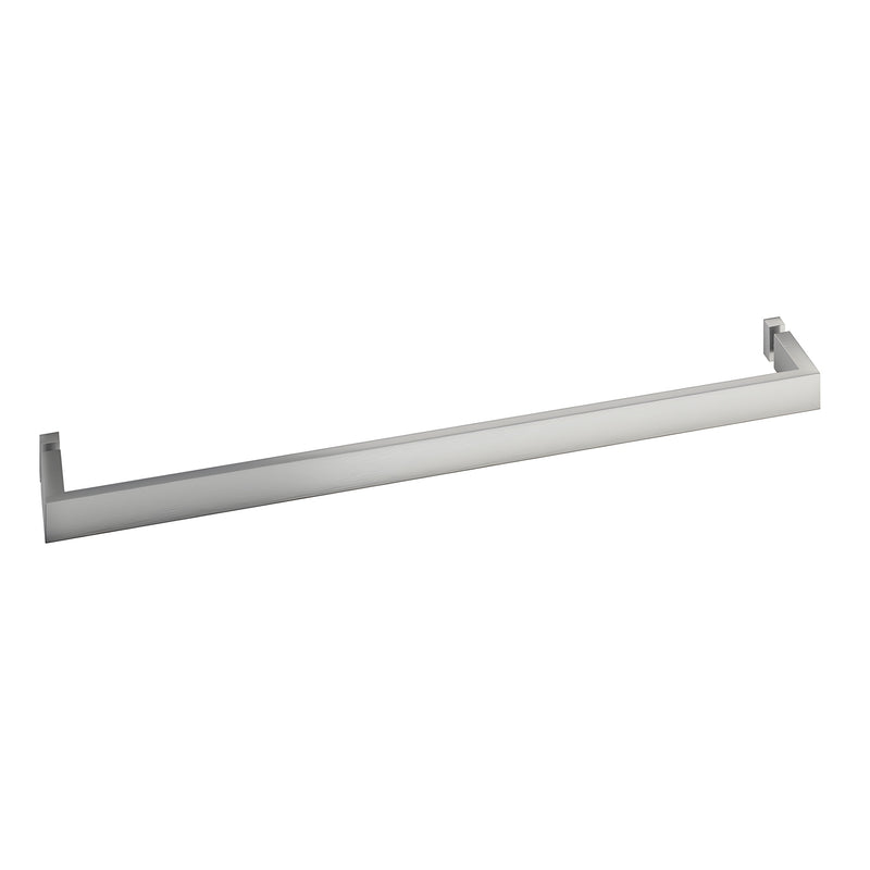 HTB24UBS brushed stainless steel U-style towel bar, 24 in. center-to-center, square profile with concealed mounts.