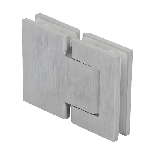 H8215BTSA satin anodized aluminum oil-dynamic full back-plate glass-to-glass hinge for 8-14mm frameless doors