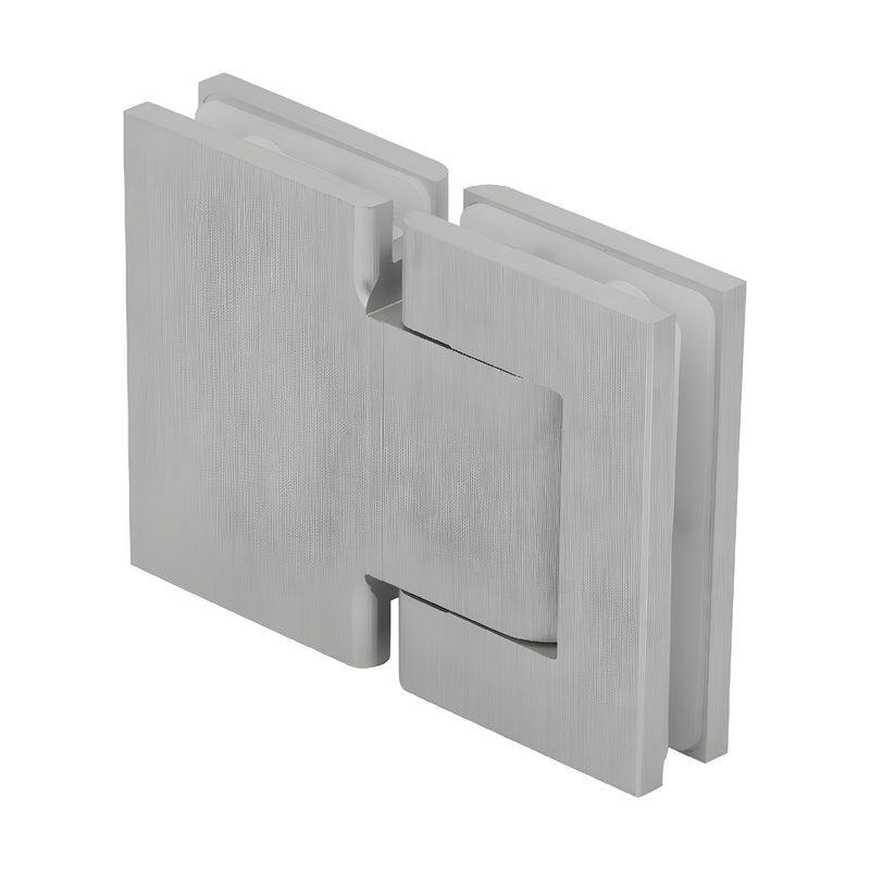 H8215BTSA satin anodized aluminum oil-dynamic full back-plate glass-to-glass hinge for 8-14mm frameless doors
