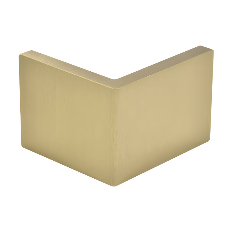 Lugano glass-to-glass corner clamp, brushed bronze solid brass, for 5/16-3/8" (8-10 mm) glass - SKU LU090BBRZ