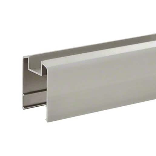 CRL Silver Metallic Horizontal Double Glass Mid-Rail, 241" Long, for 200-400 Series