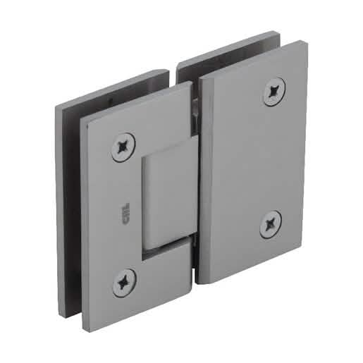 Brushed Nickel Geneva 180 Glass-to-Glass Hinge for Shower Doors - Sleek and Durable