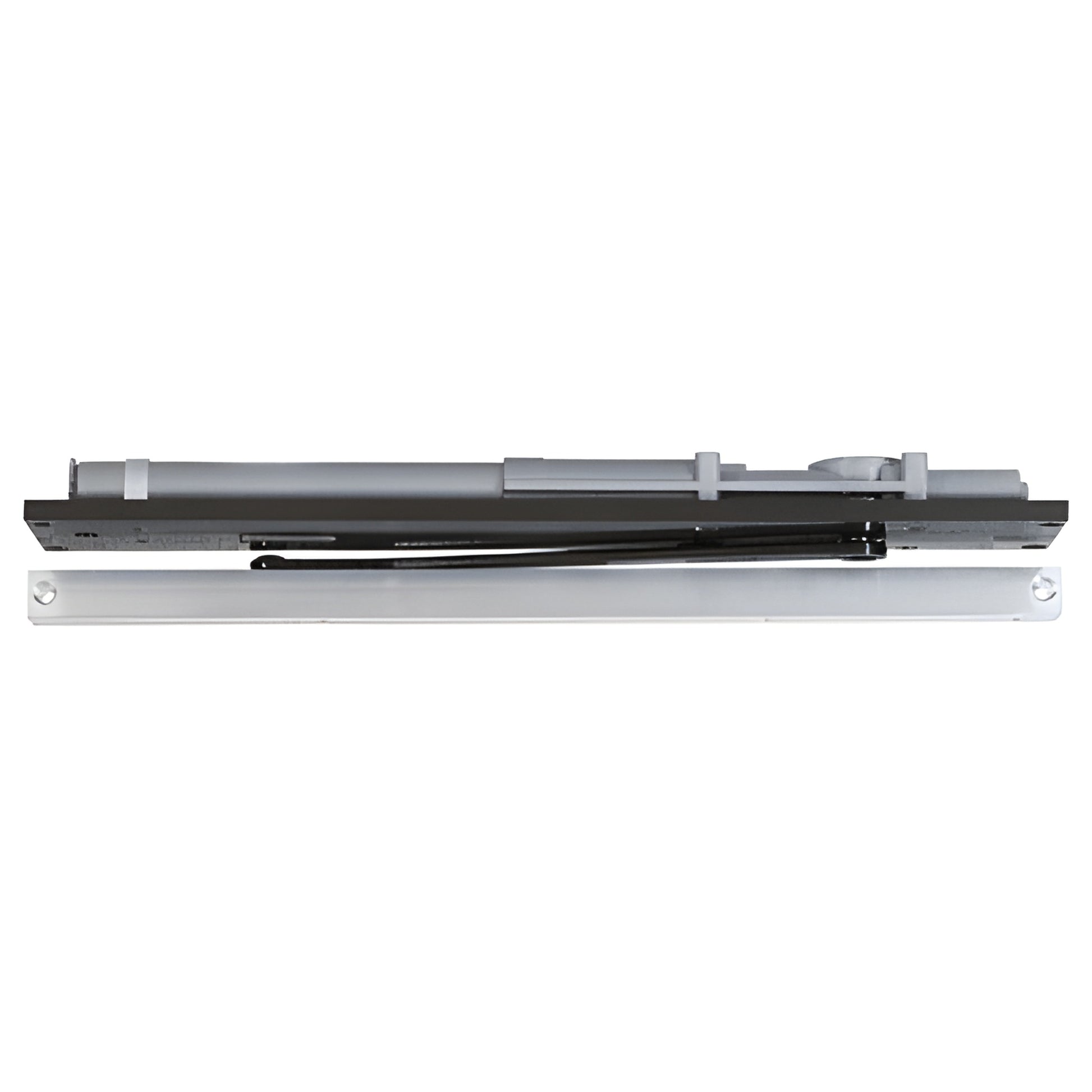 LCN 2030 series overhead concealed door closer, silver metal track and arm (SKU 2031RDU)