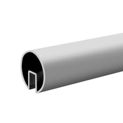 CRL Satin Anodized Aluminum Cap Rail for Glass, 240", 3" Extrusion for 1/2" or 5/8" Glass