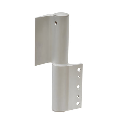 Fallbrook Evo satin anodized right-hand hydraulic glass door hinge (FHEKRSA) for 10-12mm glass