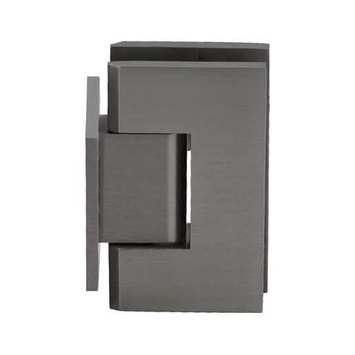 CRL Brushed Nickel Geneva Series 5° Wall Mount Hinge with Short Back Plate