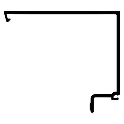 CRL-U.S. Aluminum White KYNAR® Paint 90 Degree Inside Corner Half, 24'-2"