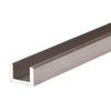 SDCR38BN brushed-nickel aluminum U-channel for 3/8" (10 mm) glass, low-profile trim for frameless shower panels
