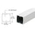 CRL Sky White 36in Glass Railing Post Only - Series 200/300/350/400