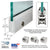 CRL Brushed Stainless 4" Tapered Rail w/ Lock for 1/2" Glass Door 35-3/4"