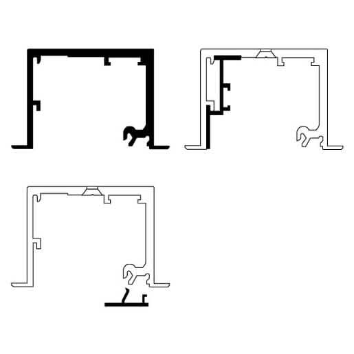 CRL Brushed Matte Black Drop Ceiling Track Kit for Fixed Panel, 490/495 Series