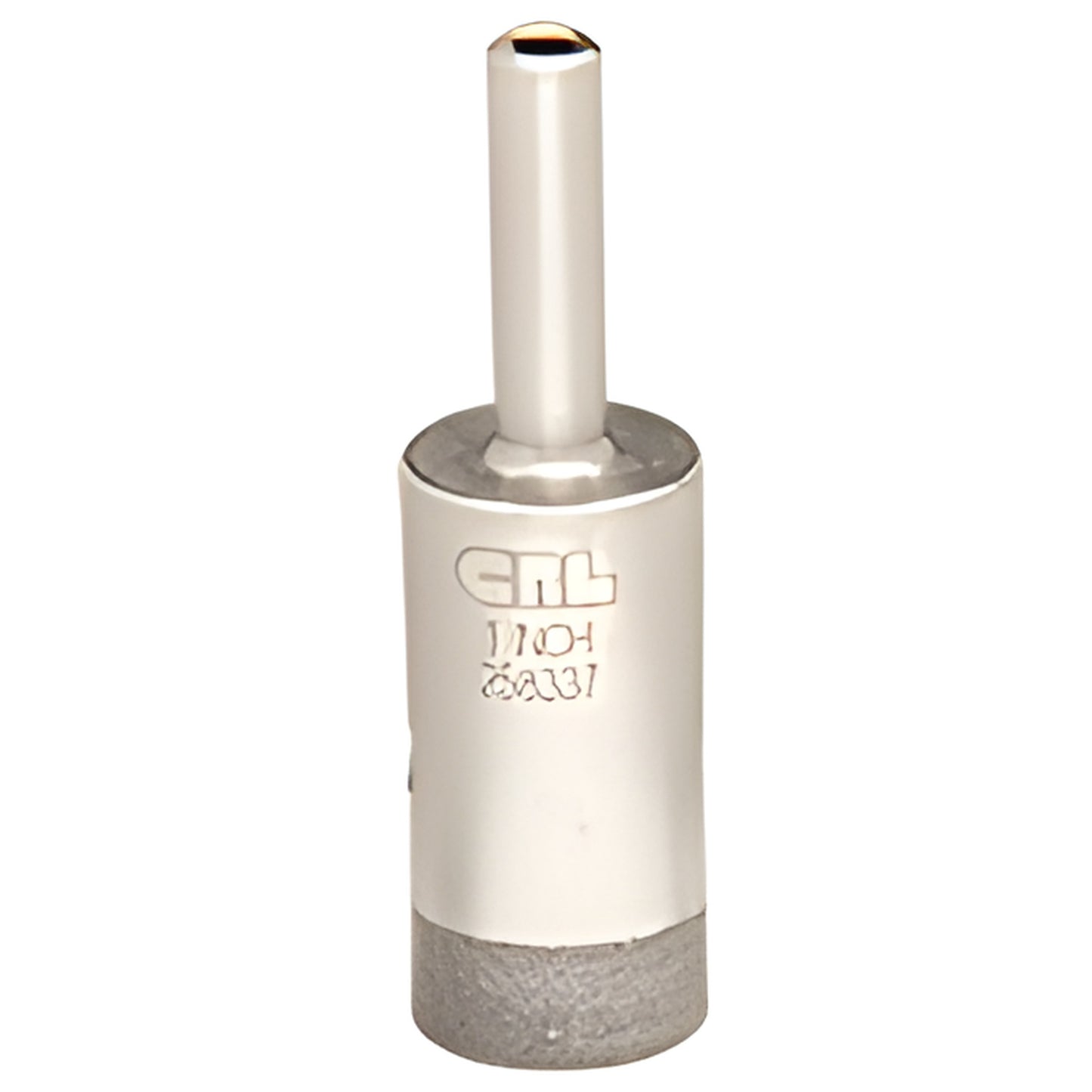 DCD1 electro-formed diamond glass drill, 1 in diameter thin-walled cup with 3/8 x 1-3/8 in straight shank