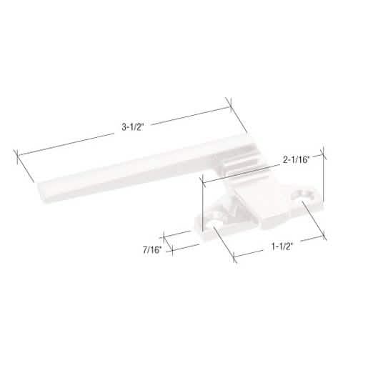 CRL White Left Hand Cam Handle Lock: Secure, durable lock for windows and doors.