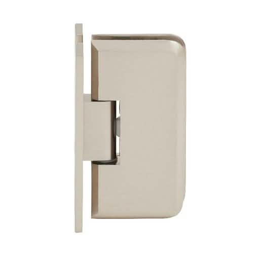 CRL Brushed Nickel Petite 037 Series Wall Mount 'H' Back Plate Hinge - Sleek & Durable