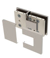 CRL Brushed Nickel Bellagio Glass-to-Glass 180 Degree Hinge