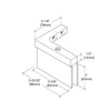 CRL Brushed Nickel Cardiff Series Left Hand Mount Hinge