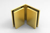 CRL Satin Brass Bellagio Series Glass-to-Glass Bracket