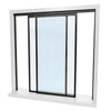 CRL Daisy Duranodic Bronze Factory Glazed with 1/4" Tempered Glass Pass-Thru Assembly 48" Width 48" Height