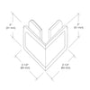 CRL Polished Nickel Beveled Style 90º Glass-to-Glass Clamp