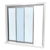 CRL Daisy Satin Anodized Factory Glazed with 1/4" Tempered Glass Pass-Thru Assembly 36" Width 48" Height