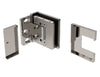 CRL Polished Chrome Bellagio Adjustable Wall Mount Offset Back Plate Hinge
