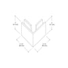 CRL Polished Chrome Square 90 Degree Glass-to-Glass Clamp