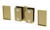 CRL Satin Brass Como Series 180°Glass-to-Glass hinge
