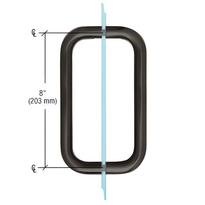 CRL BM Series 8 in Matte Black Back-to-Back Door Handle No Washers