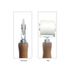 CRL K7NFR40 nylon flat-edge roller and spline tool - contoured wood handle with two nylon rollers (2") on steel yokes.