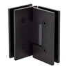 Oil-rubbed bronze squared 90 glass-to-glass shower hinge (Vienna) for 3/8-1/2" glass, SKU V1E0920RB