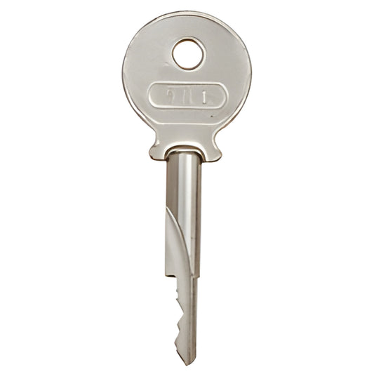 CRL D802 aluminum replacement key, keyed #901 (SKU D802K901) - silver round-head lock key