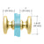 CRL Polished Brass Traditional Back-to-Back Shower Door Knob Pair