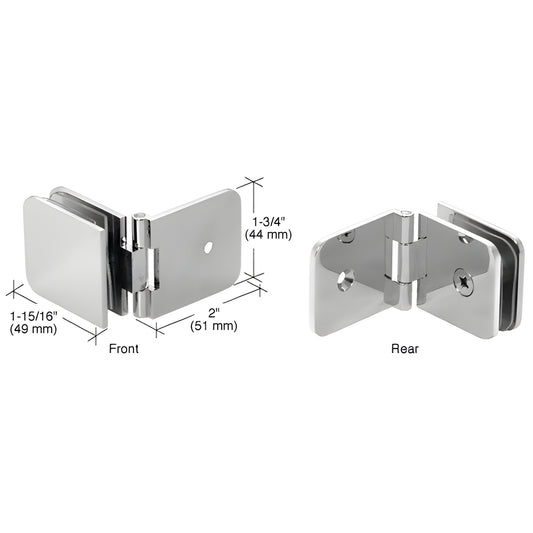 Polished chrome adjustable brass glass clamp hinge for 8-12mm frameless shower glass, SKU ADJ037CH
