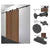 CRL Laguna Matte Black Sliding Door Adapter Kit for Wood Doors