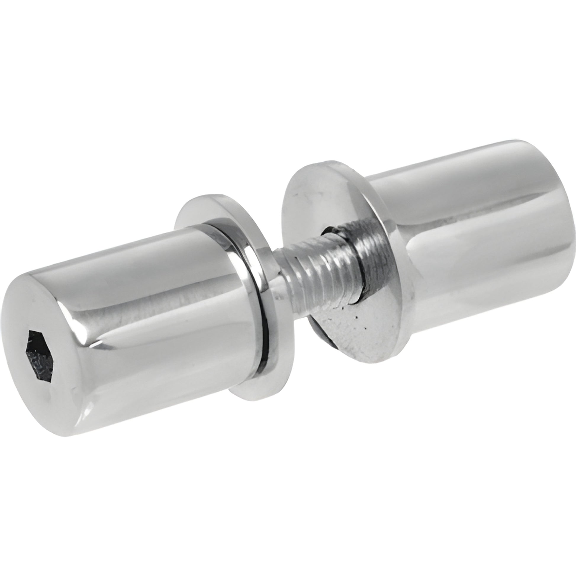 CRL M10-1.5 65mm stainless stud set for fin-mounted spider fittings, polished chrome finish. SKU M10SETBS