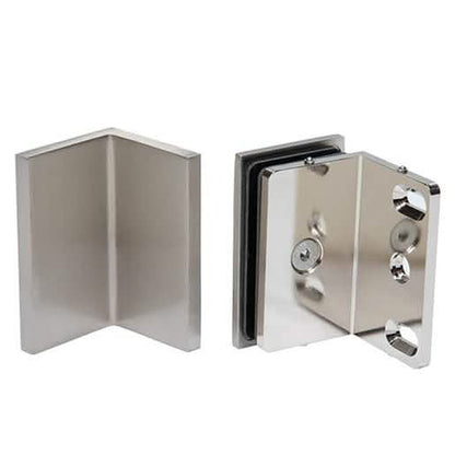 CRL Brushed Nickel Wall Mount Bracket - Bellagio Series for Glass Doors, Sleek Design