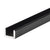 CRL Matte Black Aluminum U-Channel for 3/8" Frameless Shower Glass